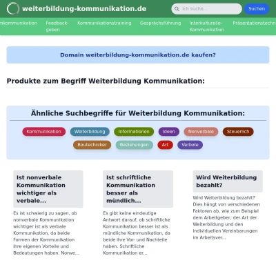 Screenshot weiterbildung-kommunikation.de