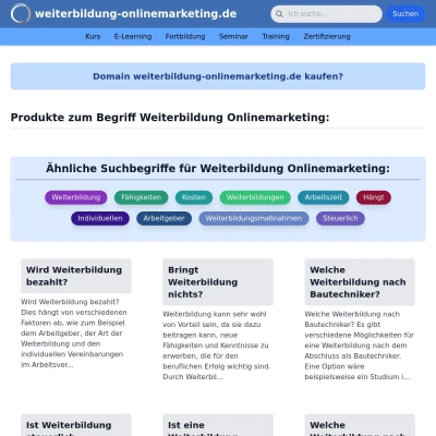 Screenshot weiterbildung-onlinemarketing.de