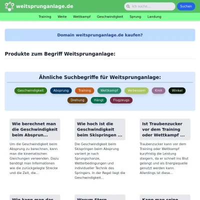 Screenshot weitsprunganlage.de