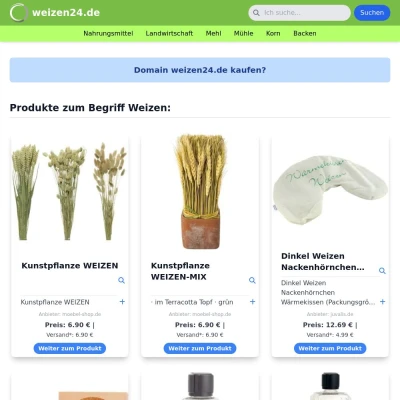 Screenshot weizen24.de