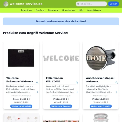 Screenshot welcome-service.de