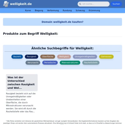 Screenshot welligkeit.de