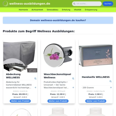 Screenshot wellness-ausbildungen.de