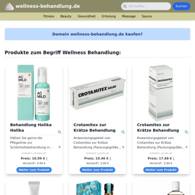 Screenshot wellness-behandlung.de