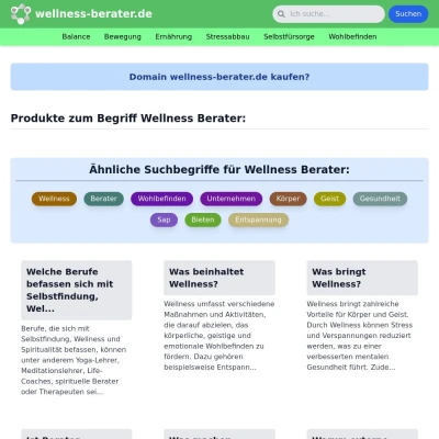 Screenshot wellness-berater.de