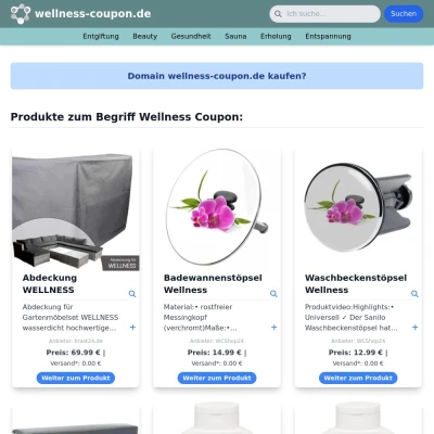 Screenshot wellness-coupon.de