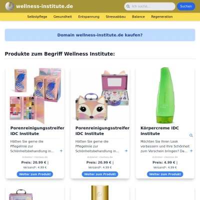 Screenshot wellness-institute.de