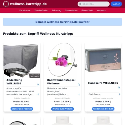 Screenshot wellness-kurztripp.de