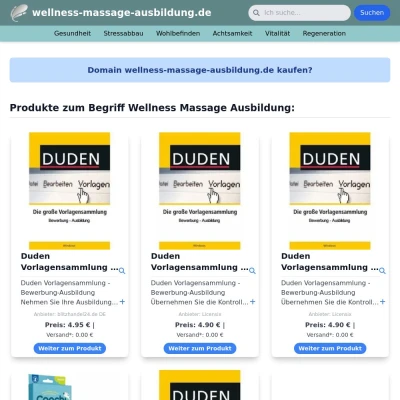 Screenshot wellness-massage-ausbildung.de