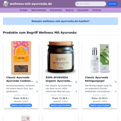 Screenshot wellness-mit-ayurveda.de