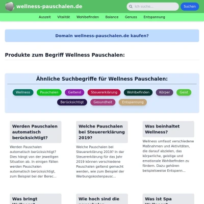 Screenshot wellness-pauschalen.de