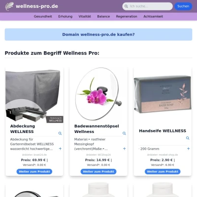 Screenshot wellness-pro.de