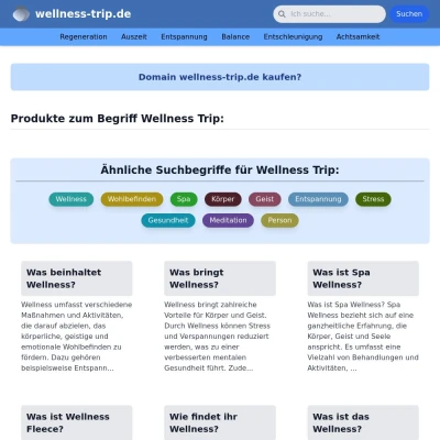 Screenshot wellness-trip.de