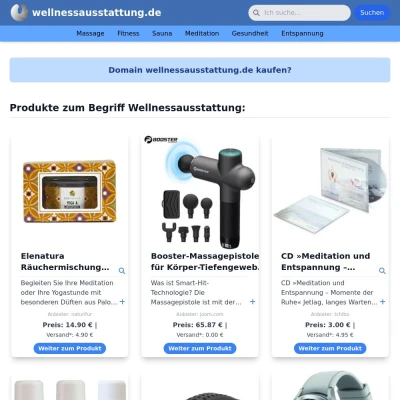 Screenshot wellnessausstattung.de