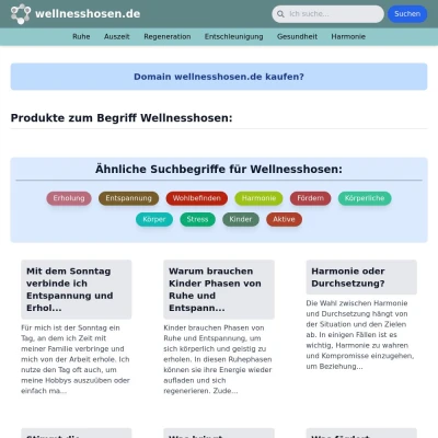 Screenshot wellnesshosen.de