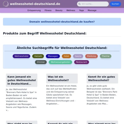 Screenshot wellnesshotel-deutschland.de