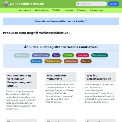 Screenshot wellnessinitiative.de