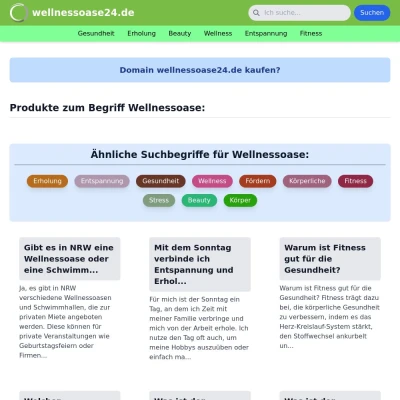 Screenshot wellnessoase24.de