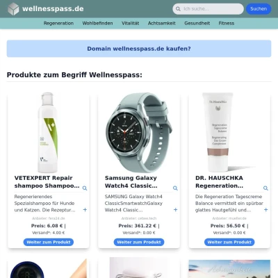 Screenshot wellnesspass.de