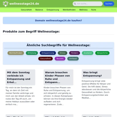 Screenshot wellnesstage24.de