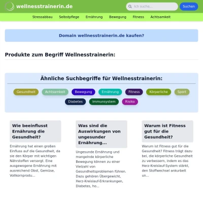 Screenshot wellnesstrainerin.de