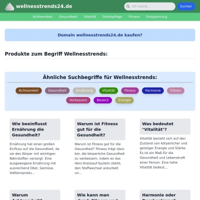 Screenshot wellnesstrends24.de