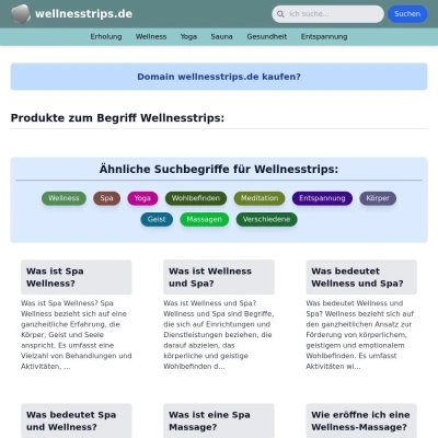 Screenshot wellnesstrips.de