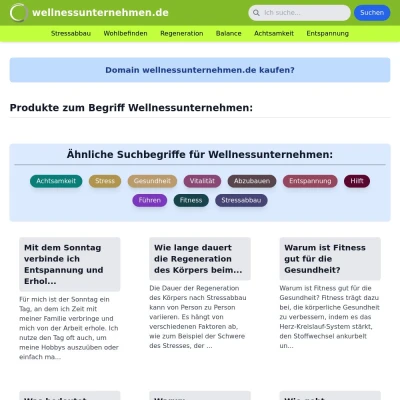 Screenshot wellnessunternehmen.de