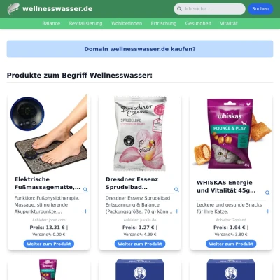 Screenshot wellnesswasser.de