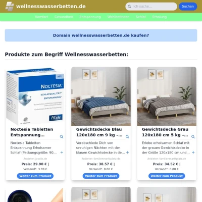 Screenshot wellnesswasserbetten.de