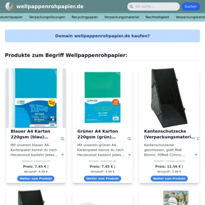 Screenshot wellpappenrohpapier.de