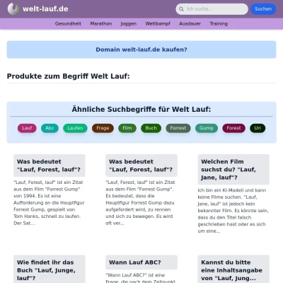 Screenshot welt-lauf.de