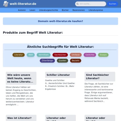 Screenshot welt-literatur.de