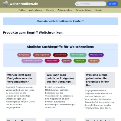 Screenshot weltchroniken.de