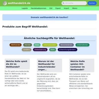 Screenshot welthandel24.de