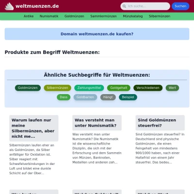 Screenshot weltmuenzen.de