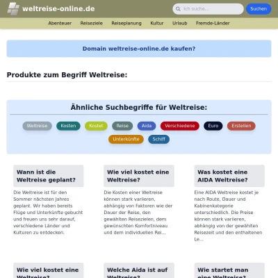 Screenshot weltreise-online.de