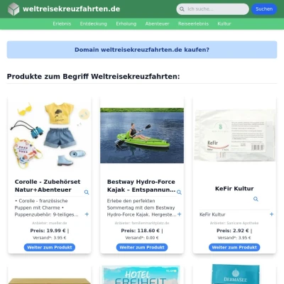 Screenshot weltreisekreuzfahrten.de