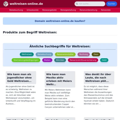 Screenshot weltreisen-online.de