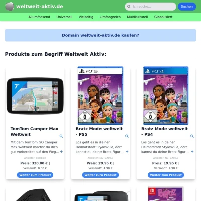 Screenshot weltweit-aktiv.de