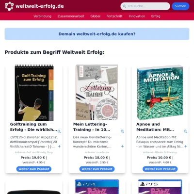 Screenshot weltweit-erfolg.de