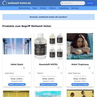 Screenshot weltweit-hotel.de