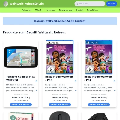 Screenshot weltweit-reisen24.de
