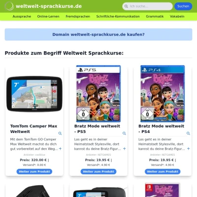 Screenshot weltweit-sprachkurse.de