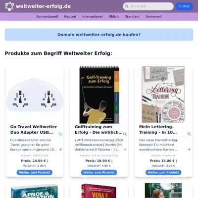 Screenshot weltweiter-erfolg.de