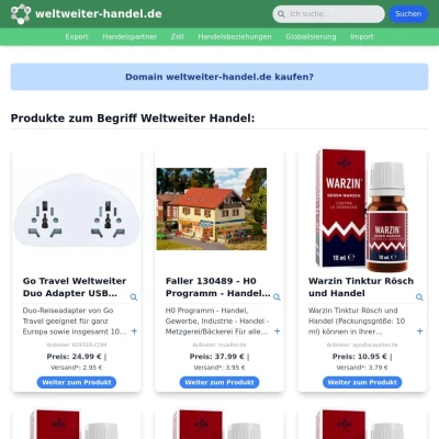 Screenshot weltweiter-handel.de