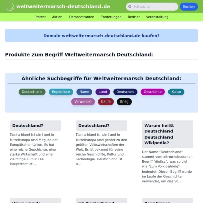 Screenshot weltweitermarsch-deutschland.de
