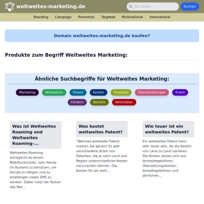 Screenshot weltweites-marketing.de