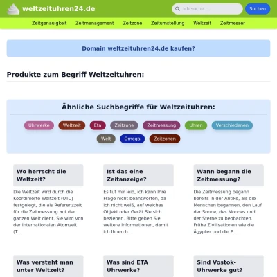 Screenshot weltzeituhren24.de