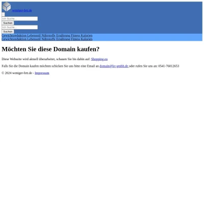 Screenshot weniger-fett.de